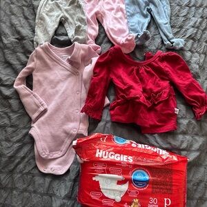 Baby Clothing Bundle with Diapers